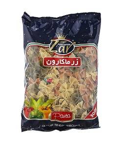 ماکارونی فرمی پروانه ای سبزیجات500گرم زرماکارون